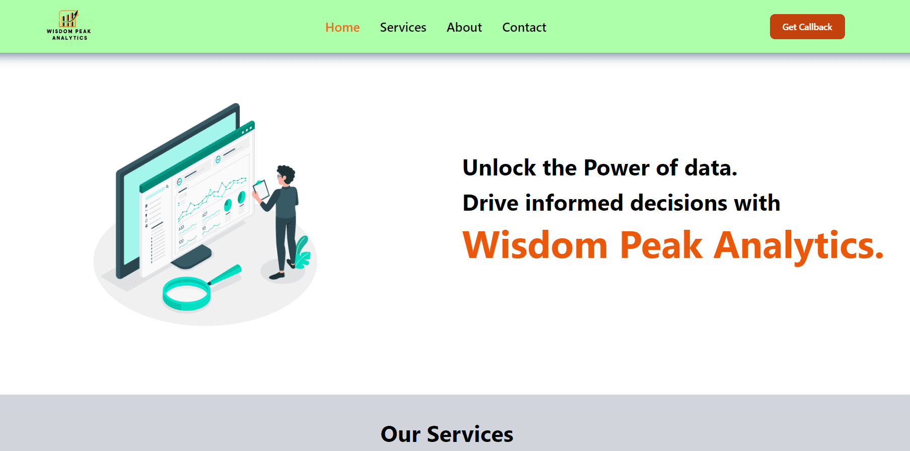 Analytics Company Website